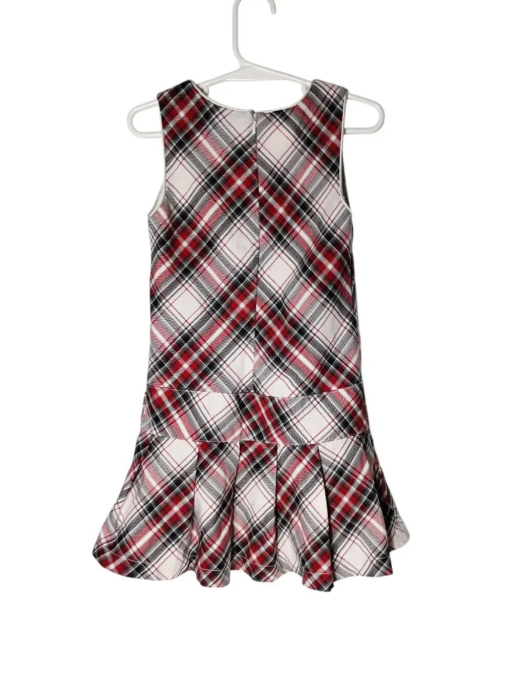 Children's Place Girls Plaid Drop Waist Jumper Dress 5 Whimsigoth Academia
